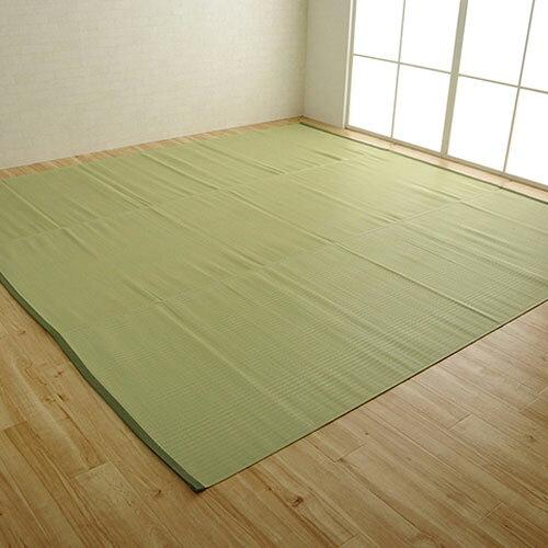 イケヒコ ラグカーペット ファーム グリーン 江戸間10畳 約440×352cm 洗える 日本製 国産 アウトドア レジャー 和室 シンプル #2112209の通販は