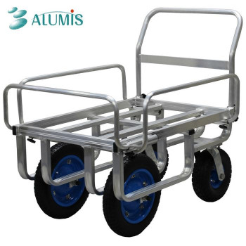 アルミス(Alumis) アルミス 大型アルミ四輪ハウスキャリー 自在PUノーパンクタイヤ AKZ-D4NP (1671865)の通販は