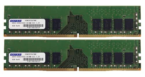 ADTEC アドテック DDR4-2666 UDIMM ECC 16GBx2枚 2Rx8(ADS2666D-E16GDBW)