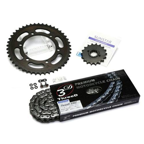 正規品／サンスター WR250R KD30803 スプロケット＆チェーンキット（ゴールド） SUNSTAR バイク サンスター(SUNSTAR) スプロケット＆チェーンキット 品番:KD30803