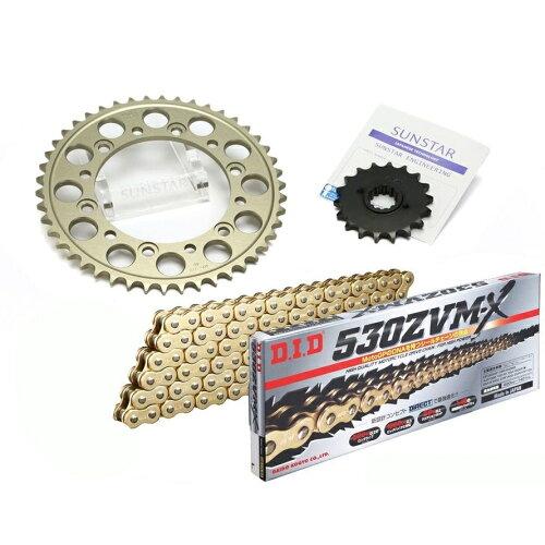 SUNSTAR SUNSTAR:サンスター フロント・リアスプロケット＆チェーン・カシメジョイントセット チェーン銘柄：EK製CRNP520SRX2（シルバーチェーン） FX400R スプロケット - SUNSTAR - サンスター