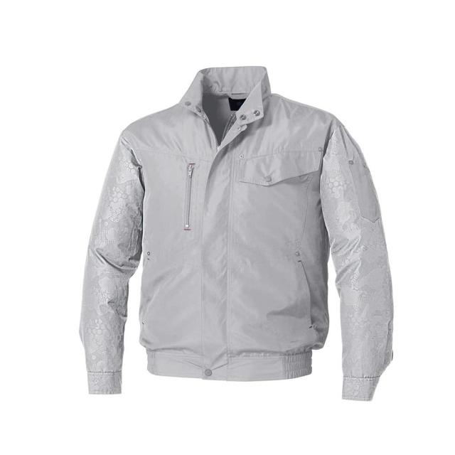 KUCHOFUKU 空調服 空調服 ポリエステル製エンボスプリント空調服ウェアのみグレー×グレーエンボスL (KU92000C06S3 2336)の通販は 6,070円