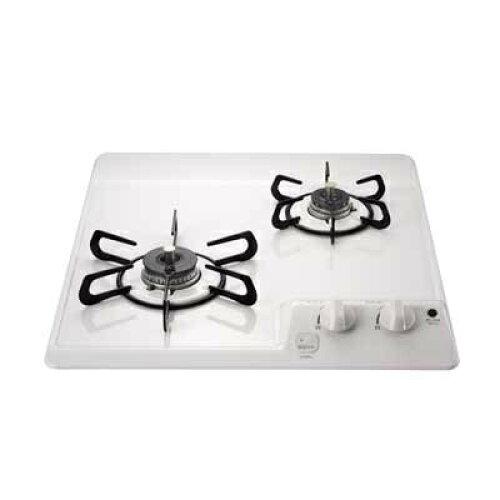 PALOMA パロマ コンパクトキッチンシリーズ2口タイプビルトインコンロ 幅45cm (ナチュラルホワイト) (都市ガス12A13A用) PD-202H-13A