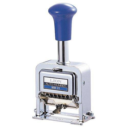 ライオン事務器 ナンバリング ゴム印タイプ 6桁5様式 MC-51(206-47)