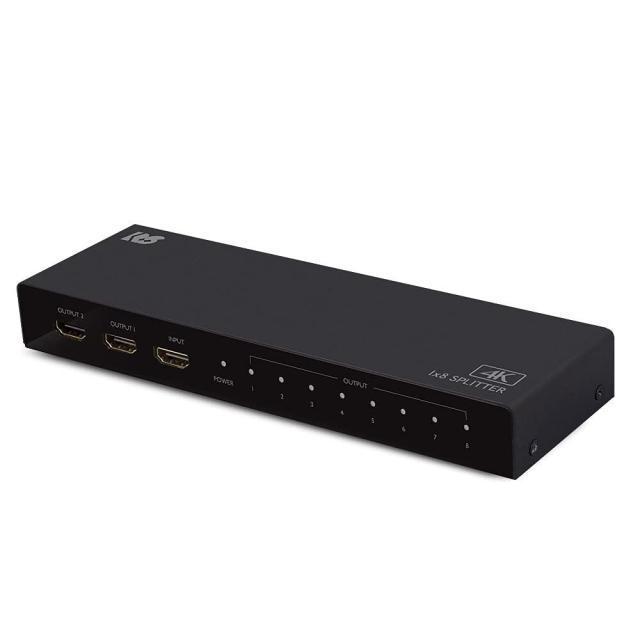 ラトックシステム 4K60サイクル 1インプット8最終生産物 HDMI分かちあう器(RS-HDSP8P-4K)