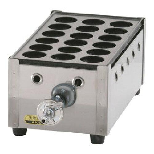 TKG テイケイジイ 遠藤商事 関西式たこ焼器(18穴)1枚掛 13A【GTK7802】