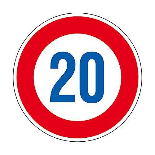 日本緑十字社 道路標識(構内用) 制限速度20キロ 道路323-20K(AL) 反射タイプ アルミ製 133673 1枚