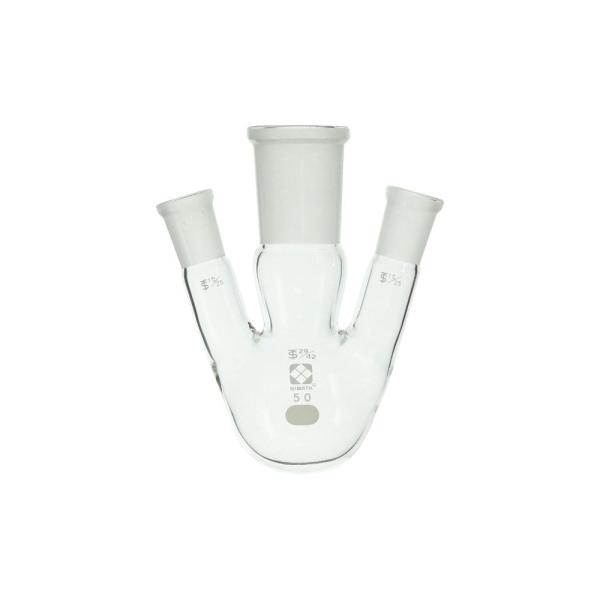柴田科学 共通摺合三口丸底フラスコ 50mL 005360-1550 1個
