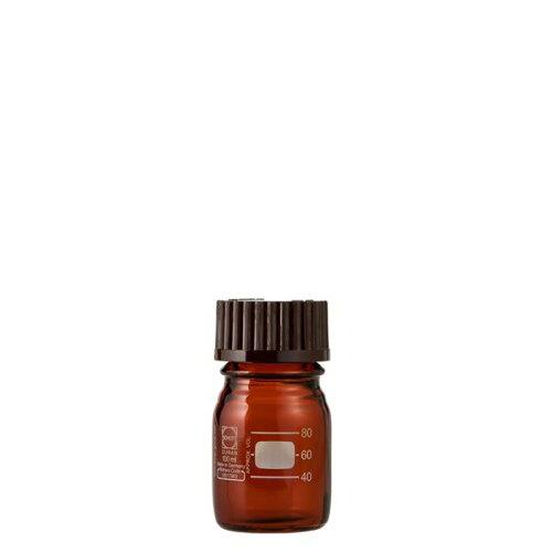 Sibata ねじ口びん(メジュームびん) 茶褐色 赤キャップ付 100mL 017210-1001A 1箱(10個入)