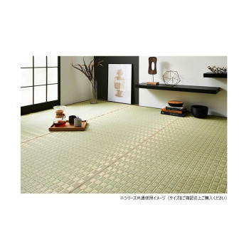 イケヒコ 純国産 掛川織 花ござ い草 敷物 カーペット グリーン 本間2畳 (約191×191cm)の通販は