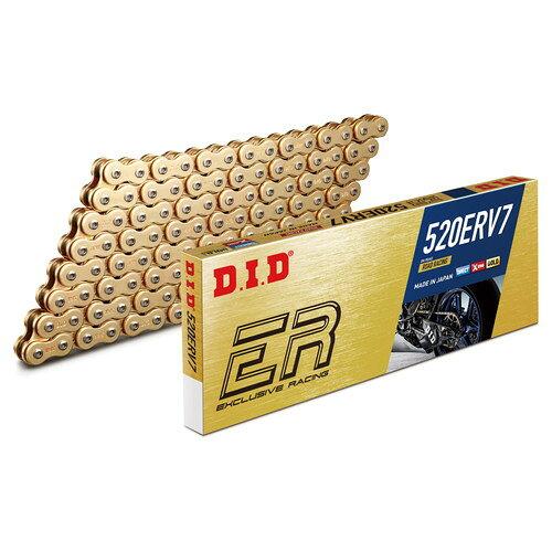 D.I.D(大同工業)バイク用チェーン カシメジョイント付属 520ERV7-114ZB G＆G(ゴールド) 二輪 オートバイ用