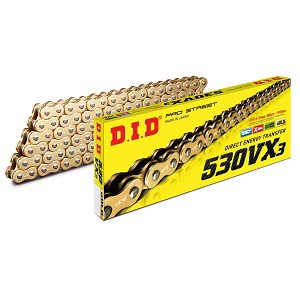 D.I.D(ダイドー) D.I.D(大同工業)バイク用チェーン 軽圧入クリップジョイント付属 530VX3-120FB G＆G(ゴールド) 二輪 オートバイ用の通販は 17,462円