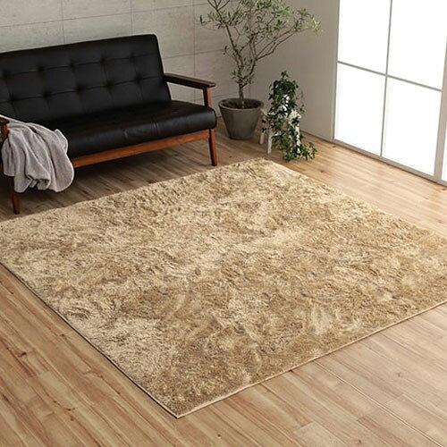 イケヒコ ラグ カーペット マット ルフォン 約200×250cm ベージュ オールシーズン シンプル 制菌加工 #3985139
