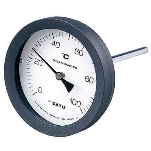 佐藤計量器製作所 バイメタル温度計 100°C-L=150/2080-16 BM-T-100P-100150