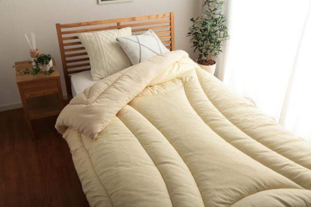 イケヒコ 寝具 掛けふとん 滅ダニ布団 約170×210cm ベージュ セミダブルロング 日本製 清潔 無地 シンプル #6708819の通販は