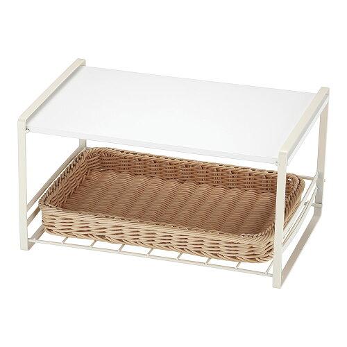 遠藤商事 洗えるバスケット付レンジ上ラックWF-17 ホワイト【DLT1901】の通販は