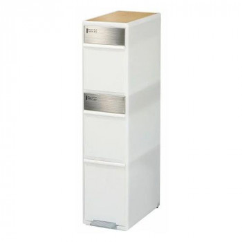 ライクイット(Like-it) 分別スイングステーションウッドトップ3段 BWP-12BS WT Wホワイト (1709791)