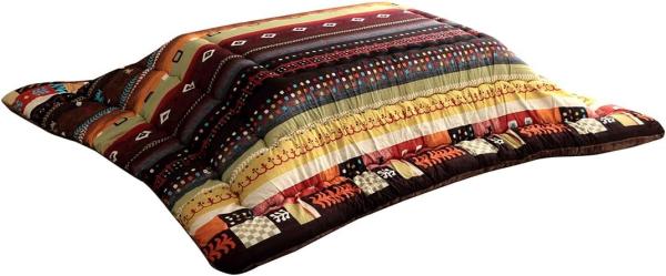 イケヒコ こたつ 掛け布団 ベルダ 約205×245cm レッド 長方形 単品 ギャッペ柄 肌触り なめらか #6032519
