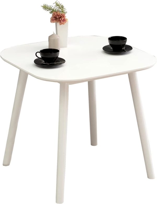 HAGIHARA 萩原 萩原 ダイニングテーブル 食卓 ダイニング カフェ テーブル 2人用 幅 75 奥行 75 高さ70 天然木 北欧風 コンパクト ホワイト BT-8627WH