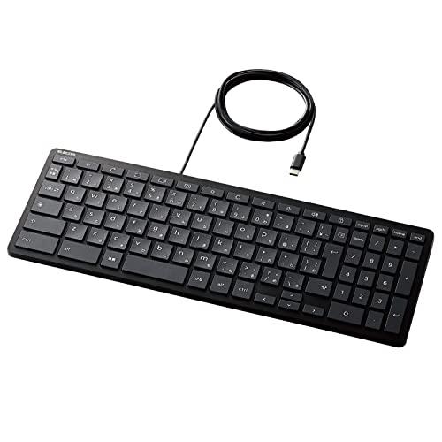 ELECOM エレコム エレコム キーボード 有線 パンタグラフ式 テンキー付 コンパクト Works With Chromebook認証 USB Type-Cコネクタ搭載 抗菌 ブラック TK-CB01UPKBKの通販は