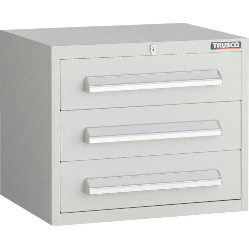 TRUSCO トラスコ中山 TRUSCO WLVR型キャビネット 500X412XH420 引出3段 W色 (WLVR424W 8000)