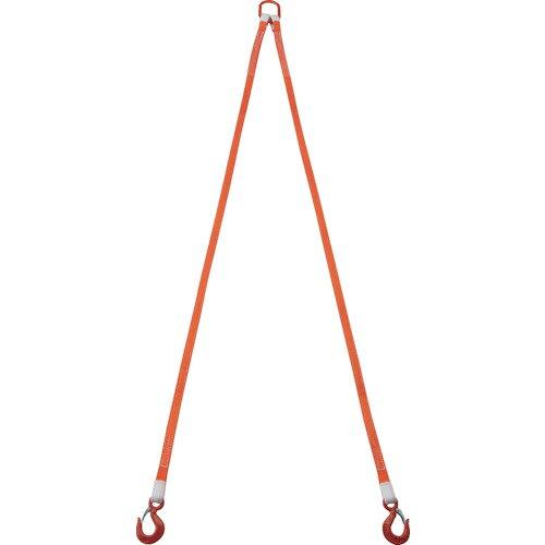 TRUSCO トラスコ中山 TRUSCO 2本吊ベルトスリングセット 25mm幅X2m 吊り角度60°時荷重0.86t(最大使用荷重1t) (G252P20 3100)
