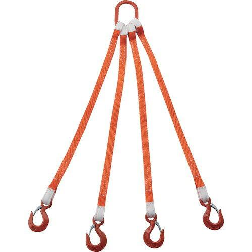 TRUSCO トラスコ中山 TRUSCO 4本吊ベルトスリングセット 25mm幅X1m 吊り角度60°時荷重1.72t(最大使用荷重2t) (G254P101.72 3100)