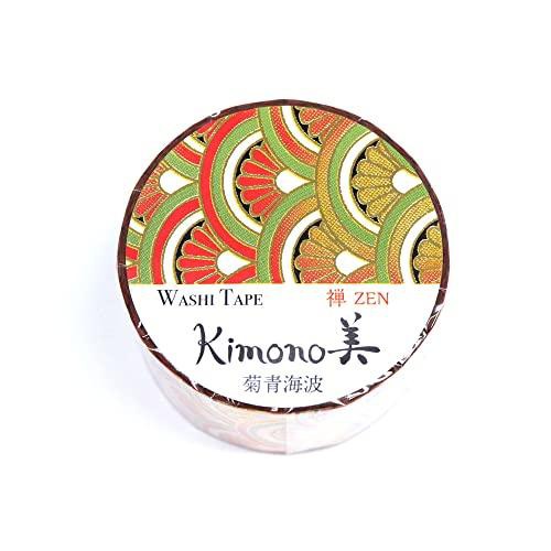 カミイソ産商(Kamiiso) マスキングテープ 菊青海波 (GR3032)【入数:10】の通販は