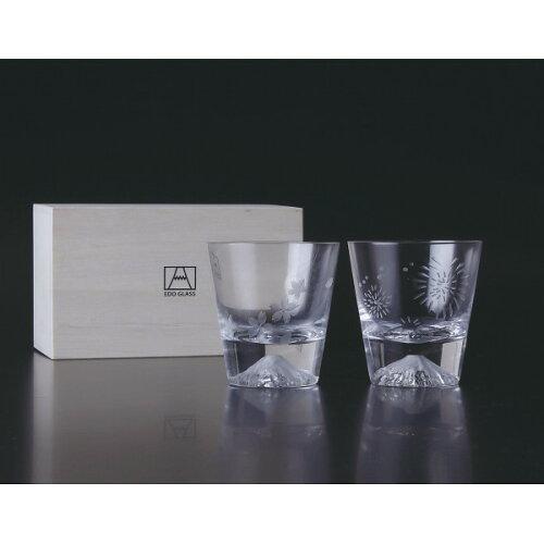 田島硝子 田島窯 江戸硝子 富士山 ロックグラスペア(木箱入) 春夏  TGS-19T-R4R1の通販は 14,411円