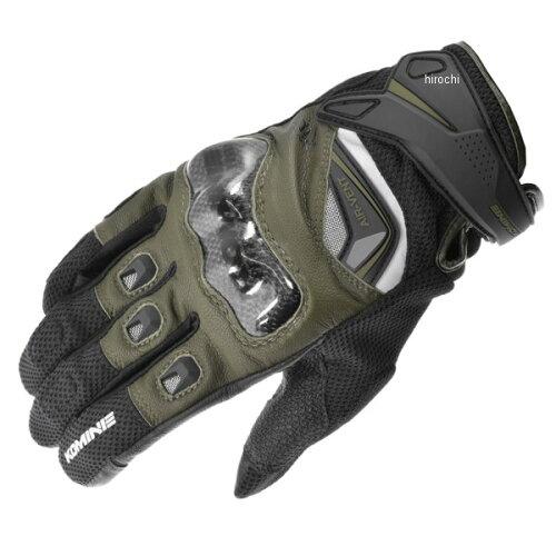 コミネ GK-224 CARBON LEATHER MESH GLOVES OL S 品番:06-224/OL/S