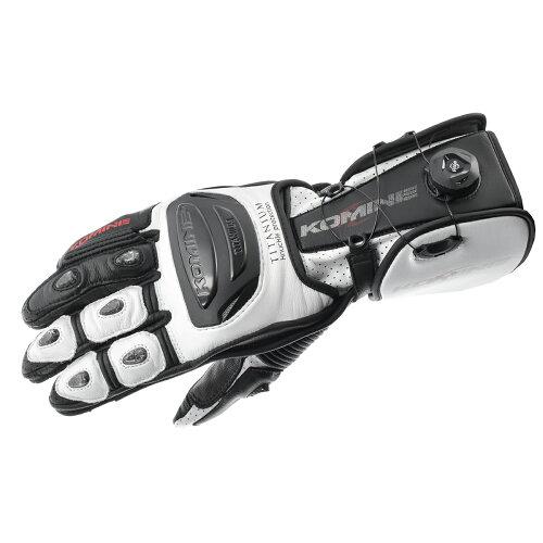 コミネ GK-253 Dial Fit Racing Gloves 06-253 色:White/Black