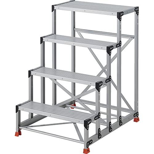 TRUSCO トラスコ中山 TRUSCO 作業用踏台 4段 ステップ奥行200 高さ1.2m 天板800X400 (TSF4812 8000)