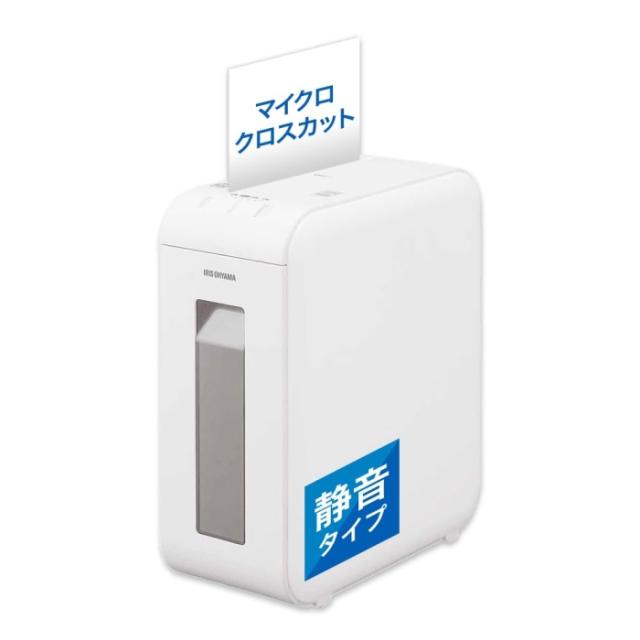 IRISOHYAMA アイリスオーヤマ P4HMSV-W 電動シュレッダー マイクロカット 最大幅:A4 最大枚数:10枚以下 11L〜20L ホワイト