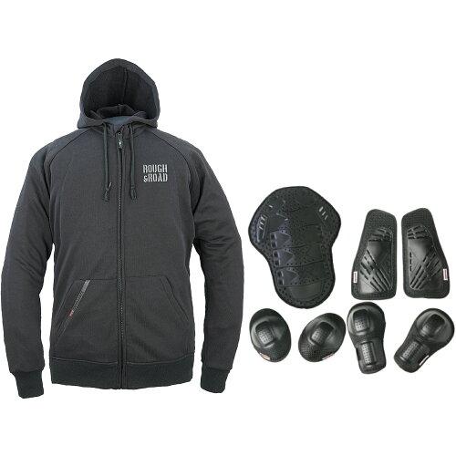 ラフ＆ロード(ROUGH＆ROAD) ラフライドZIPパーカー HPセット BK-XL RR1003HPBK5の通販は