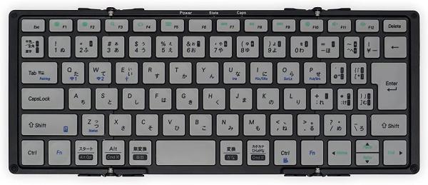 アーキサイト MOBO キーボード Bluetooth 5.1 3つ折り構造 日本語JIS配列 83Key ブラック/グレー(AM-K2TF83J/BKG)