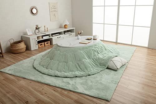 イケヒコ こたつ 布団 楕円形 ラピアス ピスタチオグリーン 約185×225cm楕円形 無地 やわらか ふかふか フェミニン #6842889の通販は