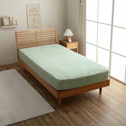 イケヒコ 寝具 カバー ラピアス ボックスシーツ 約100×200×30cm シングル ピスタチオグリーン 無地 エコ フェイクファー 洗える 冬用 あったか おしゃれ #1597509 6,040円