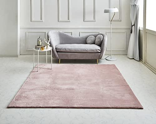 イケヒコ ラグ カーペット マット 長方形 ラピアス ダスティピンク 約200×300cm シンプル 無地 やわらか ふかふか ソフトタッチ フェミニン #3987879の通販は