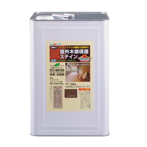 アトムサポート アトムペイント 水性ウッドエバープロテクト 14L オールナット