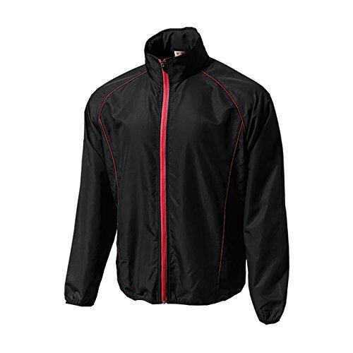 ウンドウ(Wundou) ウォームアップウインドブレーカージャケット P-4800J 黒xDレッド(86) サイズ:110の通販は 5,012円