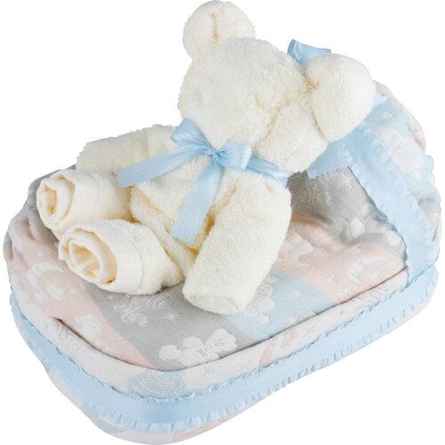 おむつdeケーキ ベビーベッド ブルー  ANY22NEWBABYBEDの通販は