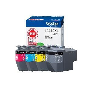 BROTHER ブラザー 【ブラザー純正】インクカートリッジ4色パック(大容量)LC412XL-4PK 対応型番:MFC-J7300CDW、MFC-J7100CDW 他(LC412XL-4PK)