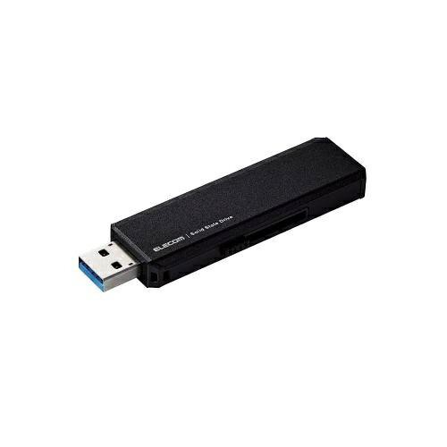 ELECOM エレコム 外付けSSD/USB3.2Gen1/スライド式/500GB/ブラック(ESD-EWA0500GBK)