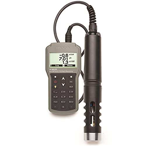 ハンナインスツルメンツ・ジャパン ポータブル型 pH/ORP/EC/TDS/抵抗率/塩分/海水の密度/°C計 HI 98195