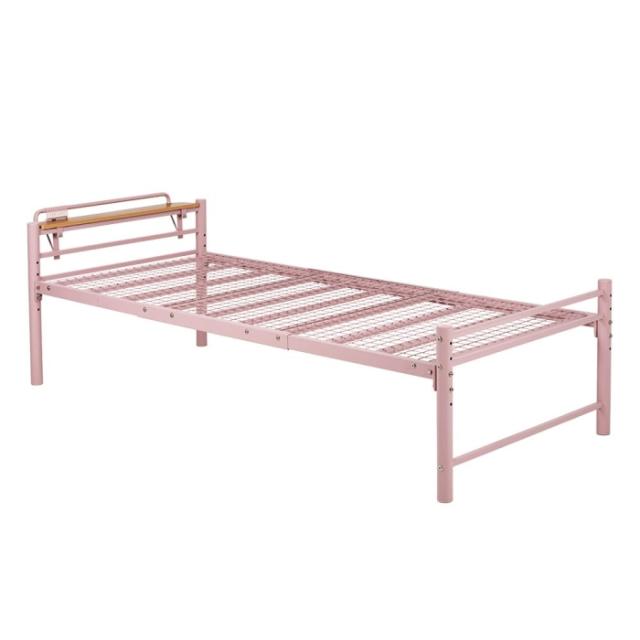 HAGIHARA 萩原 宮棚付きシングルロングベッド KH-3961S-PI  ※北海道、沖縄、離島配送不可の通販は 18,076円