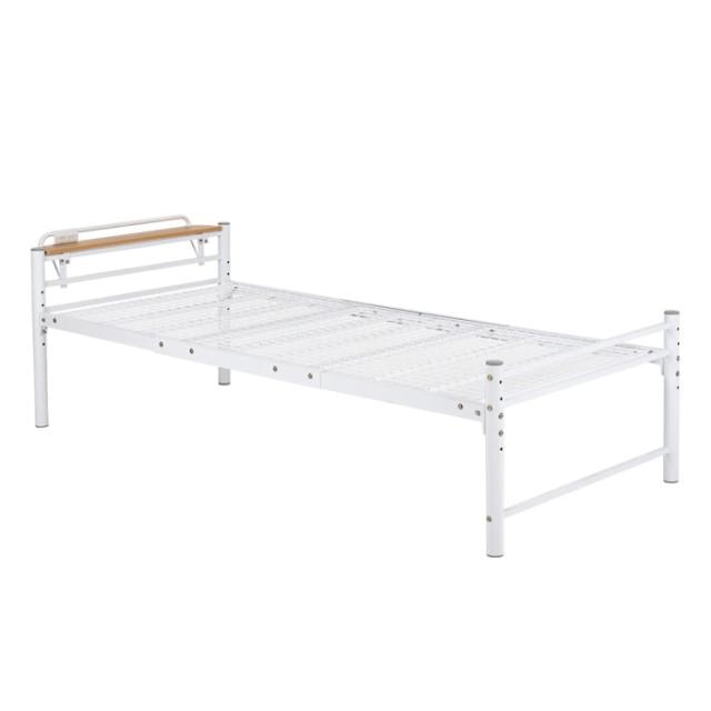 HAGIHARA 萩原 宮棚付きシングルロングベッド KH-3961S-WH  ※北海道、沖縄、離島配送不可の通販は 17,829円