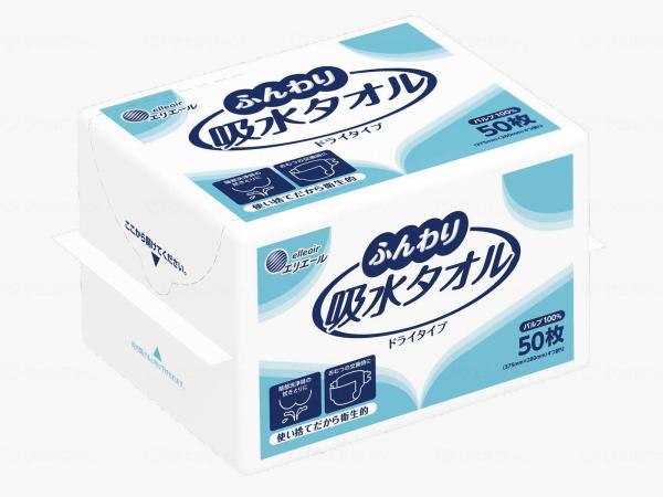 大王製紙 エリエールふんわり吸水タオル 50枚【入数:24】