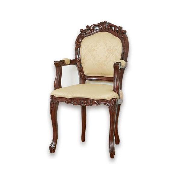 KUROSHIO クロシオ 【90022】 フランシスカチェアー肘付 ブラウン 【北海道、沖縄、離島配達不可】