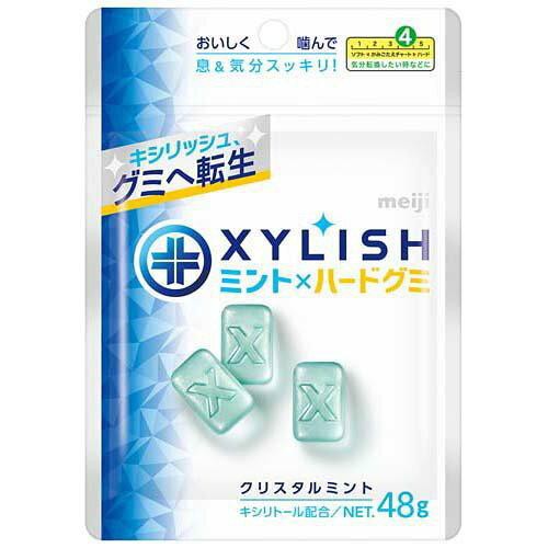 明治 キシリッシュグミ クリスタルミント48g □お取り寄せ品【入数:120】