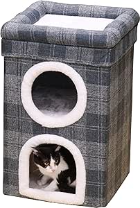 FUJIBOEKI 不二貿易 ペットハウス 2ルーム ルーフベッド付 グレーチェック 品番:53720の通販は